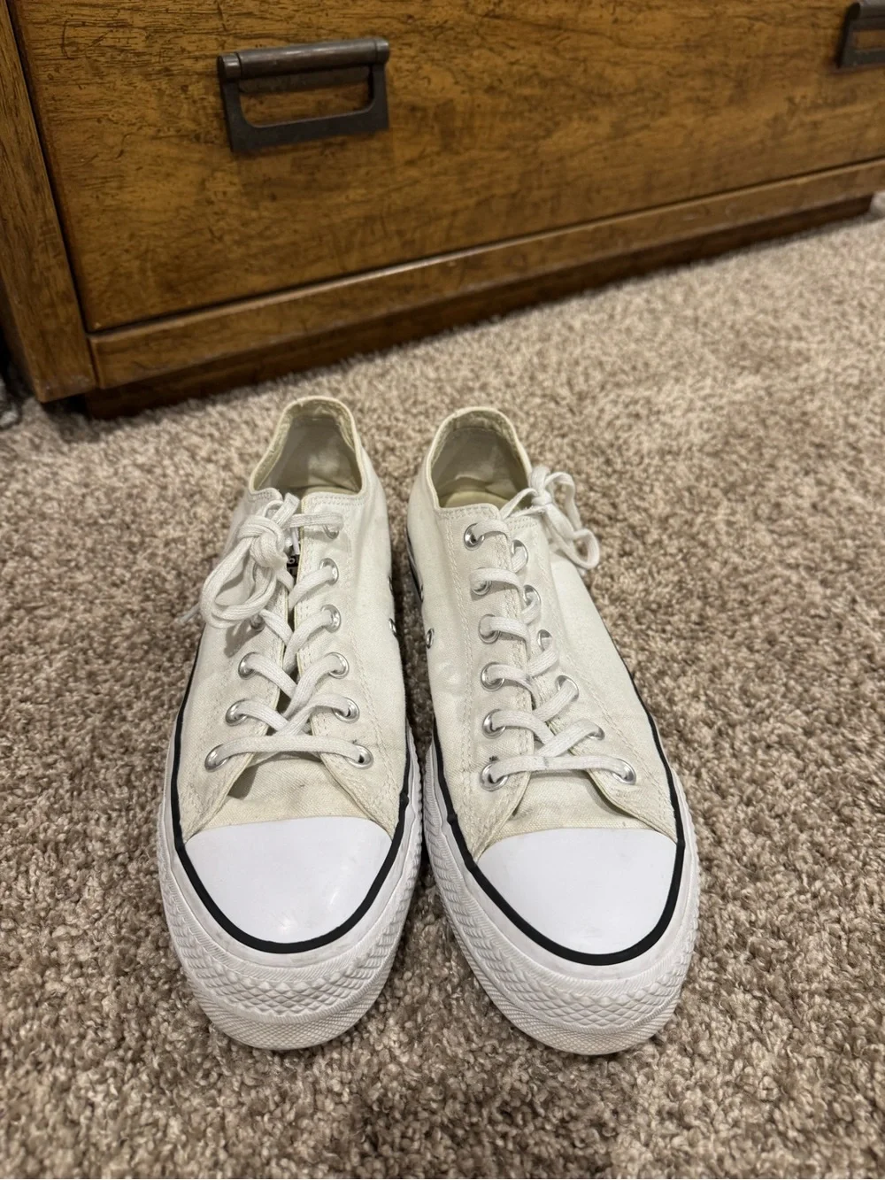 Converse Platform Low Top Sneakers in Off-White
